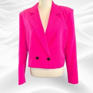 NEW Generation Love Clara Crepe Blazer‎ size XL in Magenta Pink